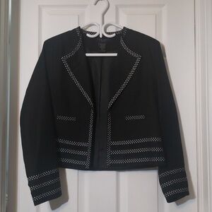 100% silk cropped blazer
